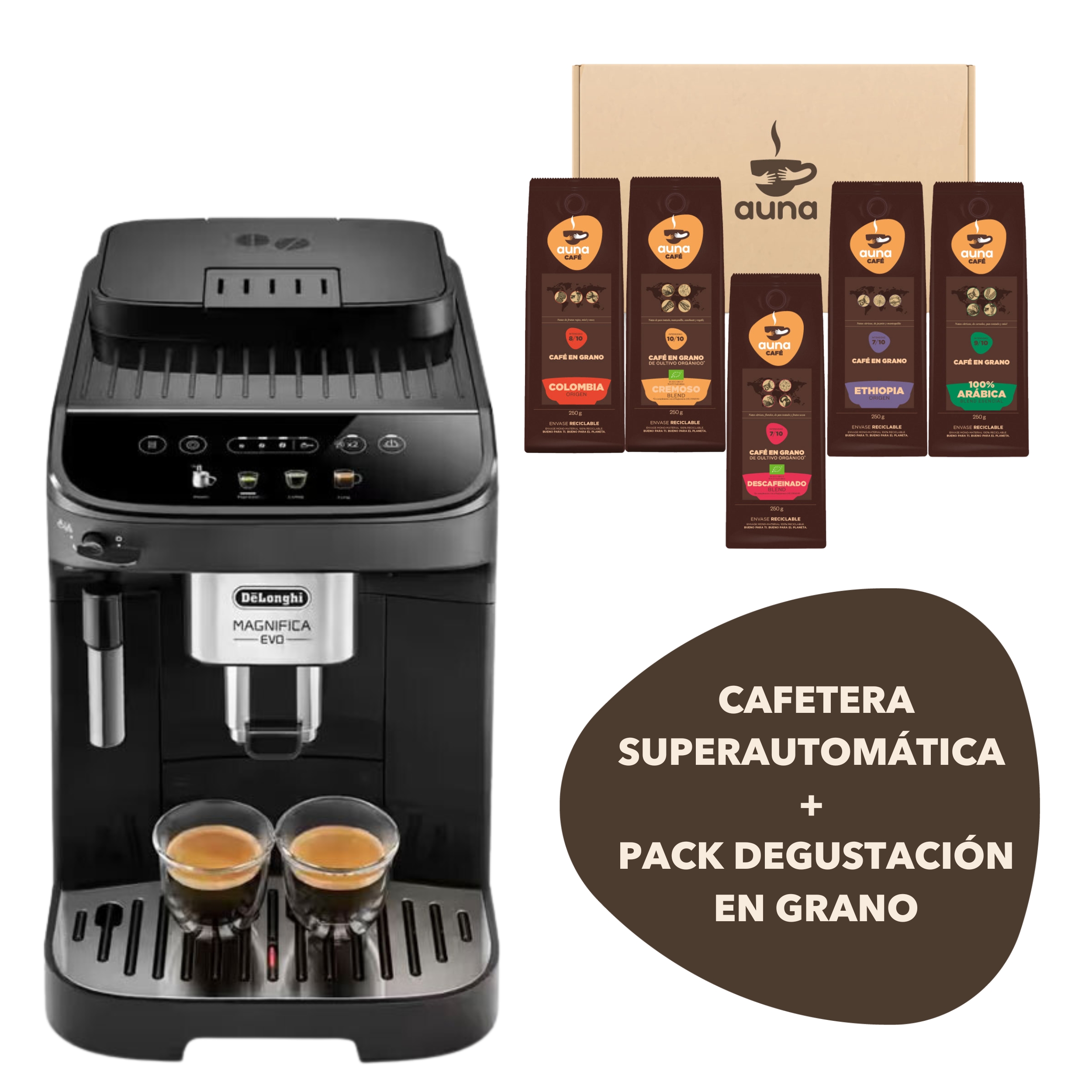 Cafetera Superautomática con Pack Degustación en Grano