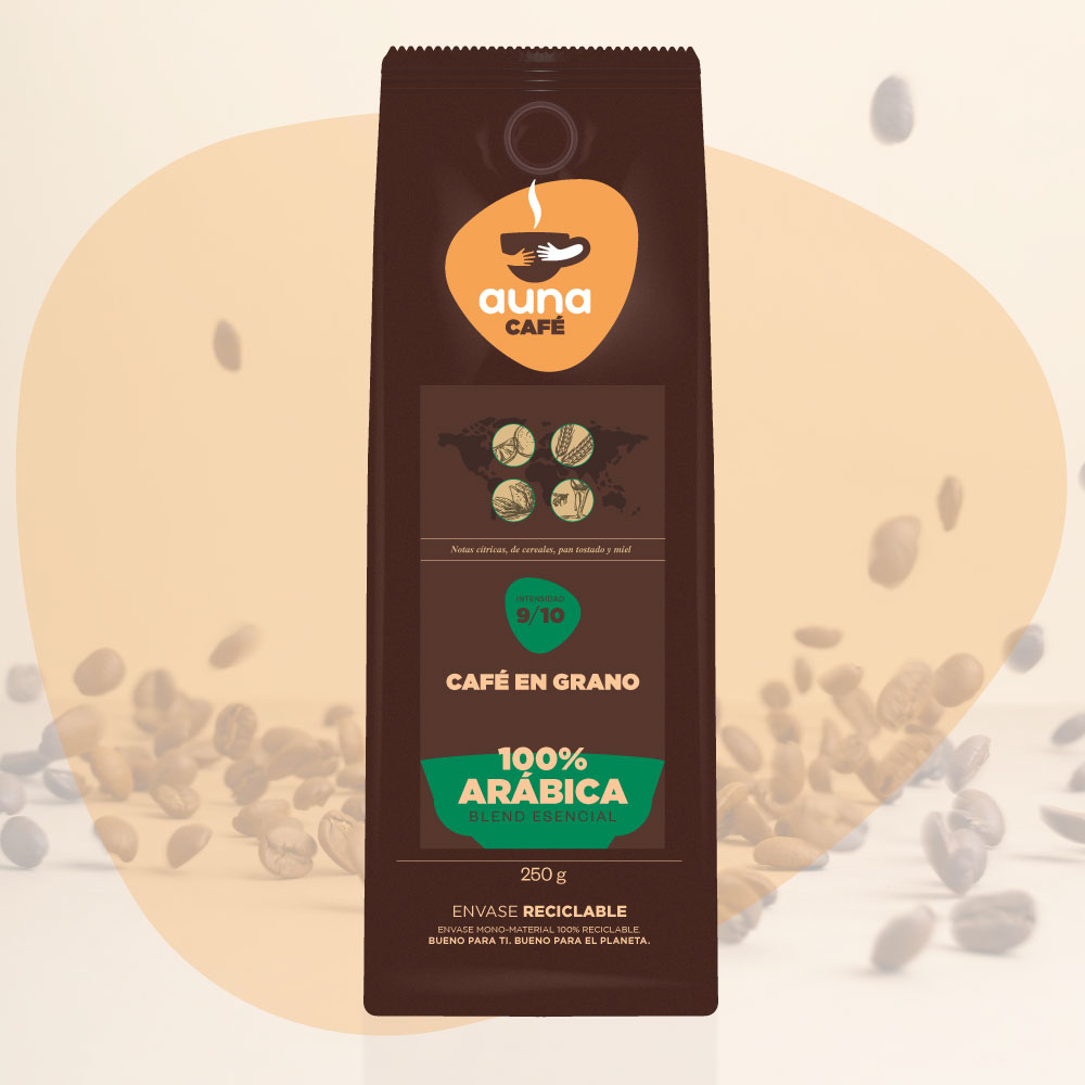 Café Grano Natural Esencial Blend 100% Arábica 250 g./ud.